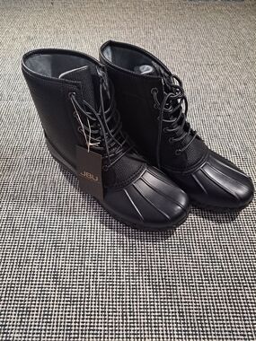 JBU Men's Black Lace-Up Duck Boots